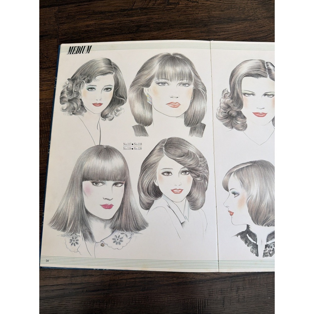 HAIRTEX HAIR ILLUSTRATION 2OO 1980s Retro Hair Styles Kenichi Imayoshi T Shimoda - Picture 2 of 7
